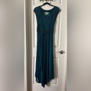 Moulinette Soeurs By Anthropologie  Size 8 Dark Green Long Faux Belt Dress